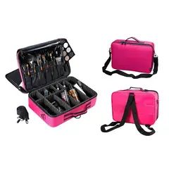 GENERICO - Maleta Organizador Porta Maquillaje Grande Negra