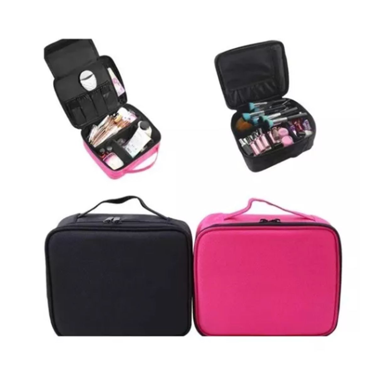 GENERICO - Maleta Organizador Porta Maquillaje Grande Negra