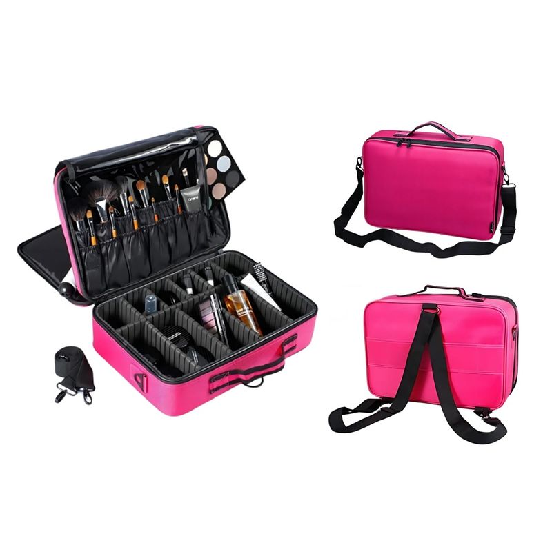 GENERICO - Maleta Organizador Porta Maquillaje Grande Rosada