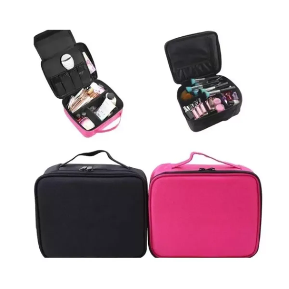 GENERICO - Maleta Organizador Porta Maquillaje Grande Rosada