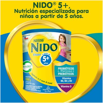 Imagen 2 del producto Leche En Polvo Nido® Etapa 5+ Protectus® Avanzado Tarro 1350 Sabor Natural