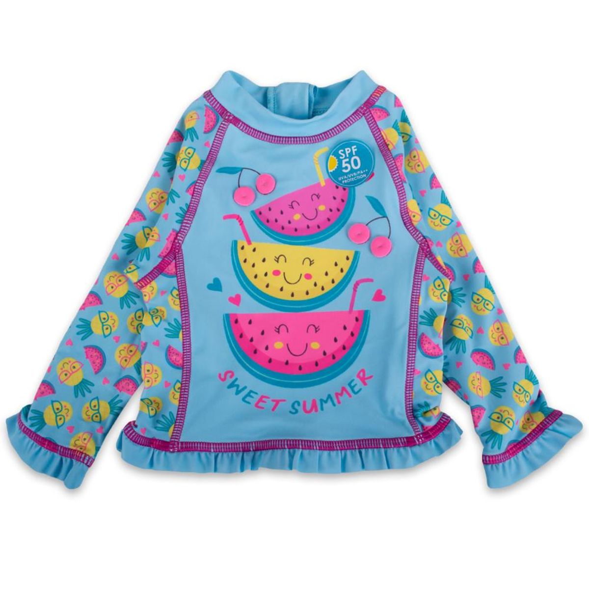 PILLIN - Polera UV + Gorro Bebé Niña Turquesa Pillin PILLIN