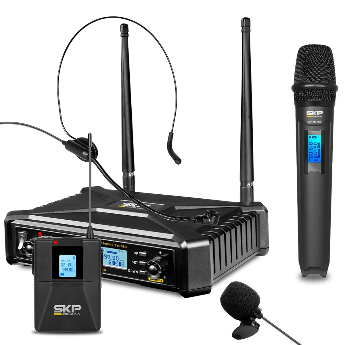 SKP - Kit Micrófono Inalámbrico MultiFrec. SKP UHF 700PRO SKP