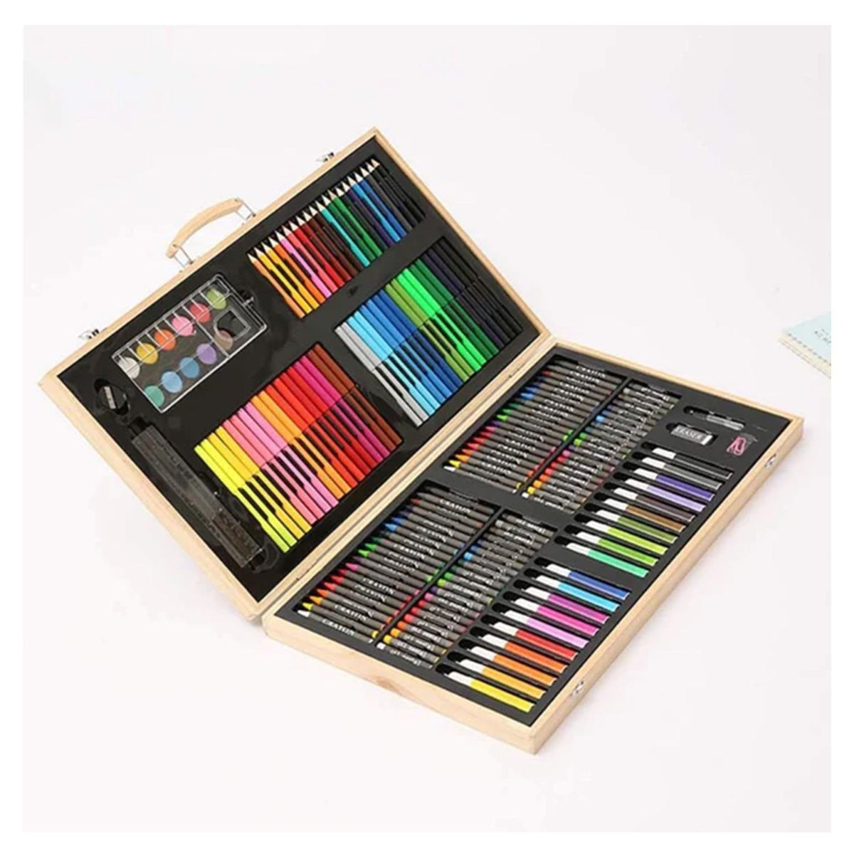 DECO KIDS - Set Arte Maleta Madera 180 Piezas