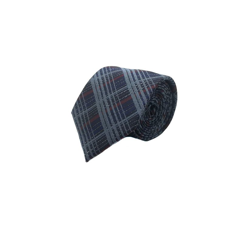 TOPWOLF - Corbata Seda Diseño Rayas Azul 8 cm