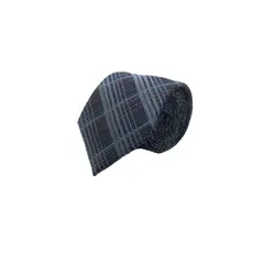 TOPWOLF - Corbata Seda Diseño Rayas Azul 8 cm