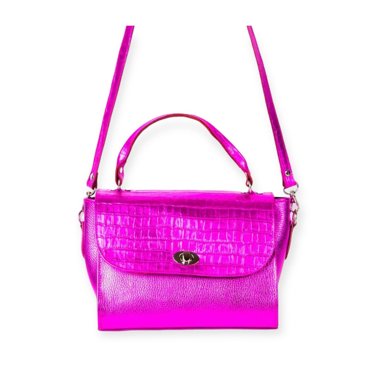 UNIQUES - Cartera Laila Cuero Metalizado