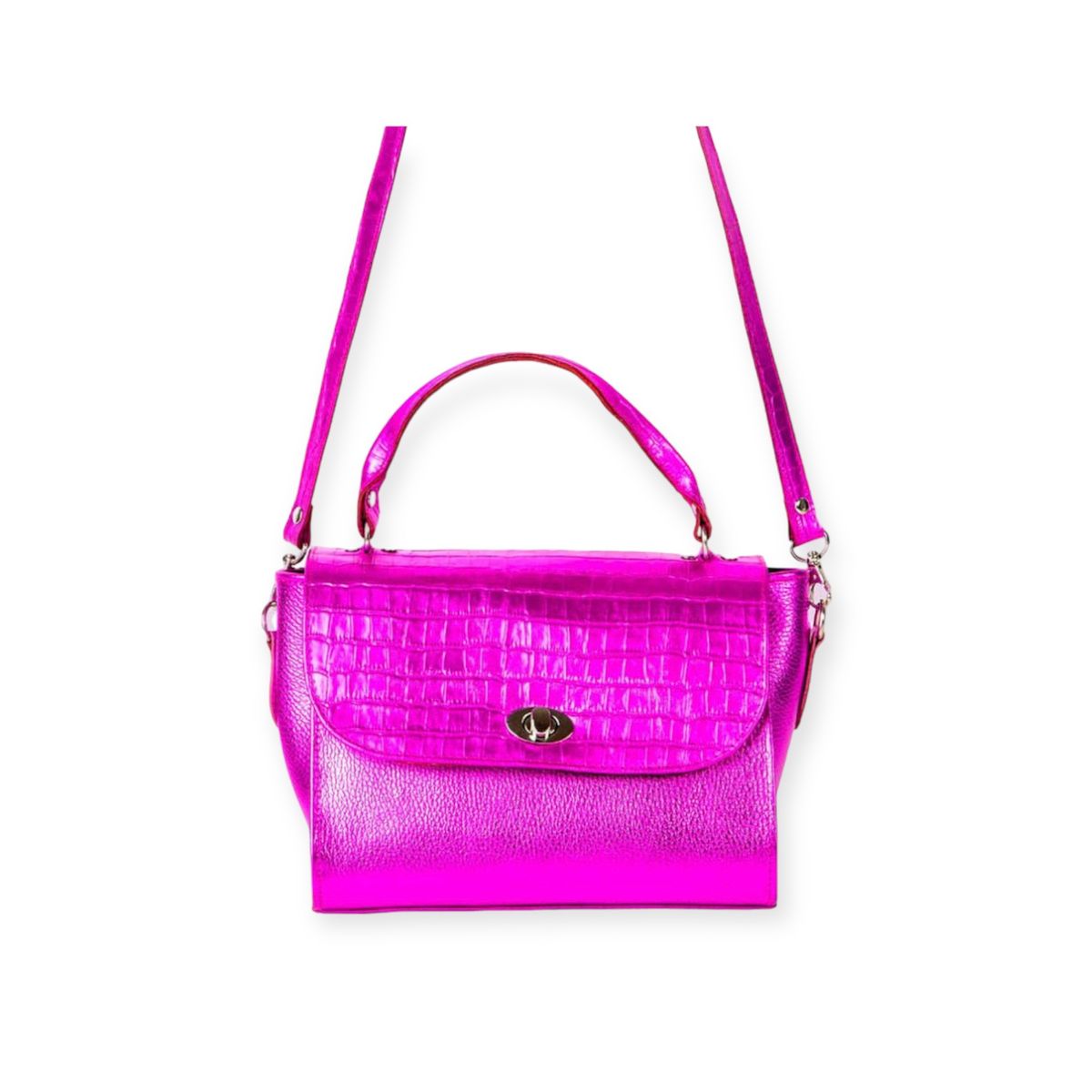 UNIQUES - Cartera Laila Cuero Metalizado