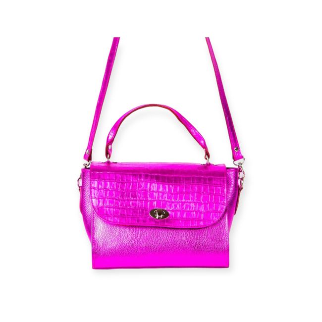 UNIQUES - Cartera Laila Cuero Metalizado