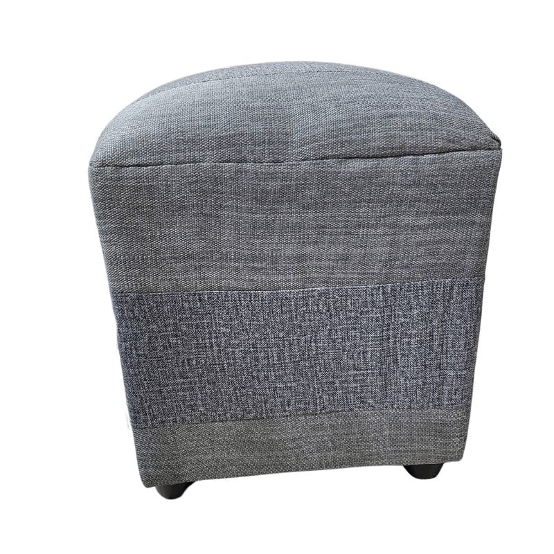 GENERICO - Pouf Gris Bicolor Lino 35x35x42 Muebles Rimar