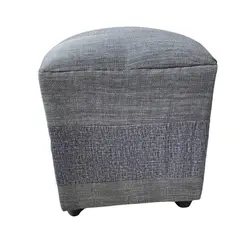 GENERICO - Pouf Gris Bicolor Lino 35x35x42 Muebles Rimar