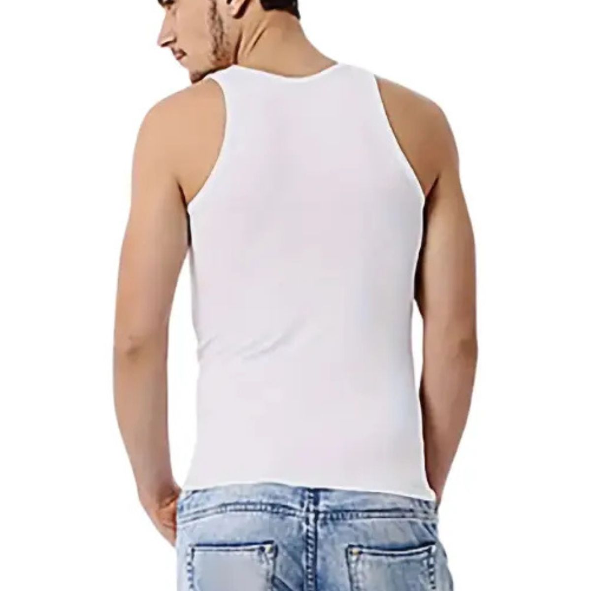 LOOK SHOP - Camiseta Sin Manga Algodón Negra Gris Blanco Adulto 045