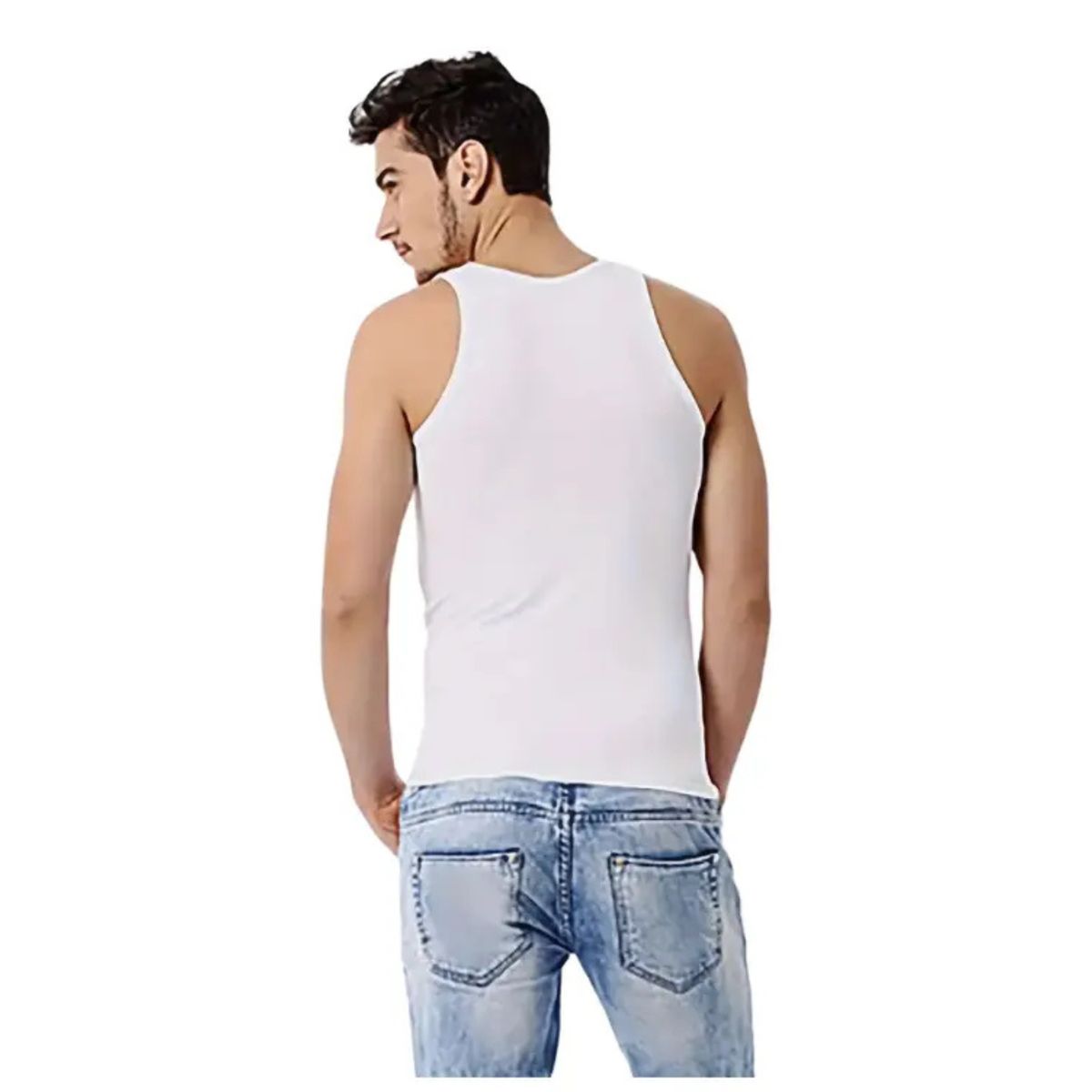 LOOK SHOP - Camiseta Sin Manga Algodón Negra Gris Blanco Adulto 045