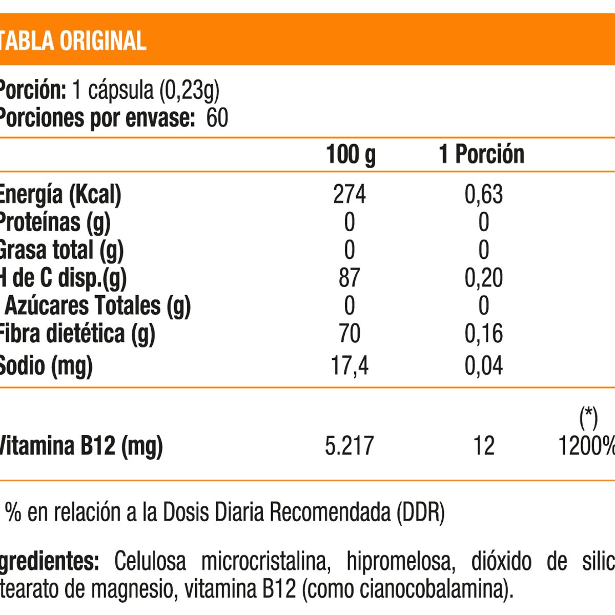 SUNVIT - Vitamina B12 12 MGC (60 caps)