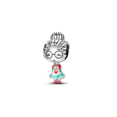 SILVER HEART - Charm Dulce Mamá Cocinera con Lentes en Plata Fina 925