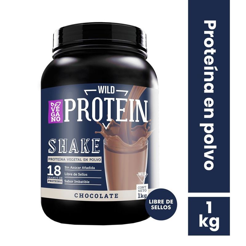 WILD PROTEIN - PROTEINA en POLVO Vegano Sabor Chocolate 1 kg -  WILD PROTEIN.