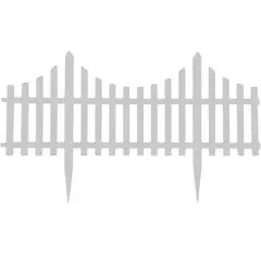 CRUSEC - Valla de Jardín con Borde Blanco Pack 4 Resistente 80x53cm