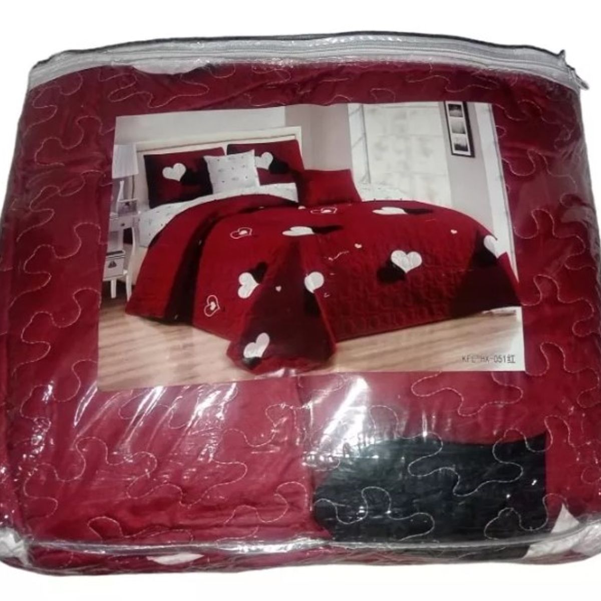 GENERICO - Cobertor De Verano Cubrecamas De 2 Plazas CORAZONES