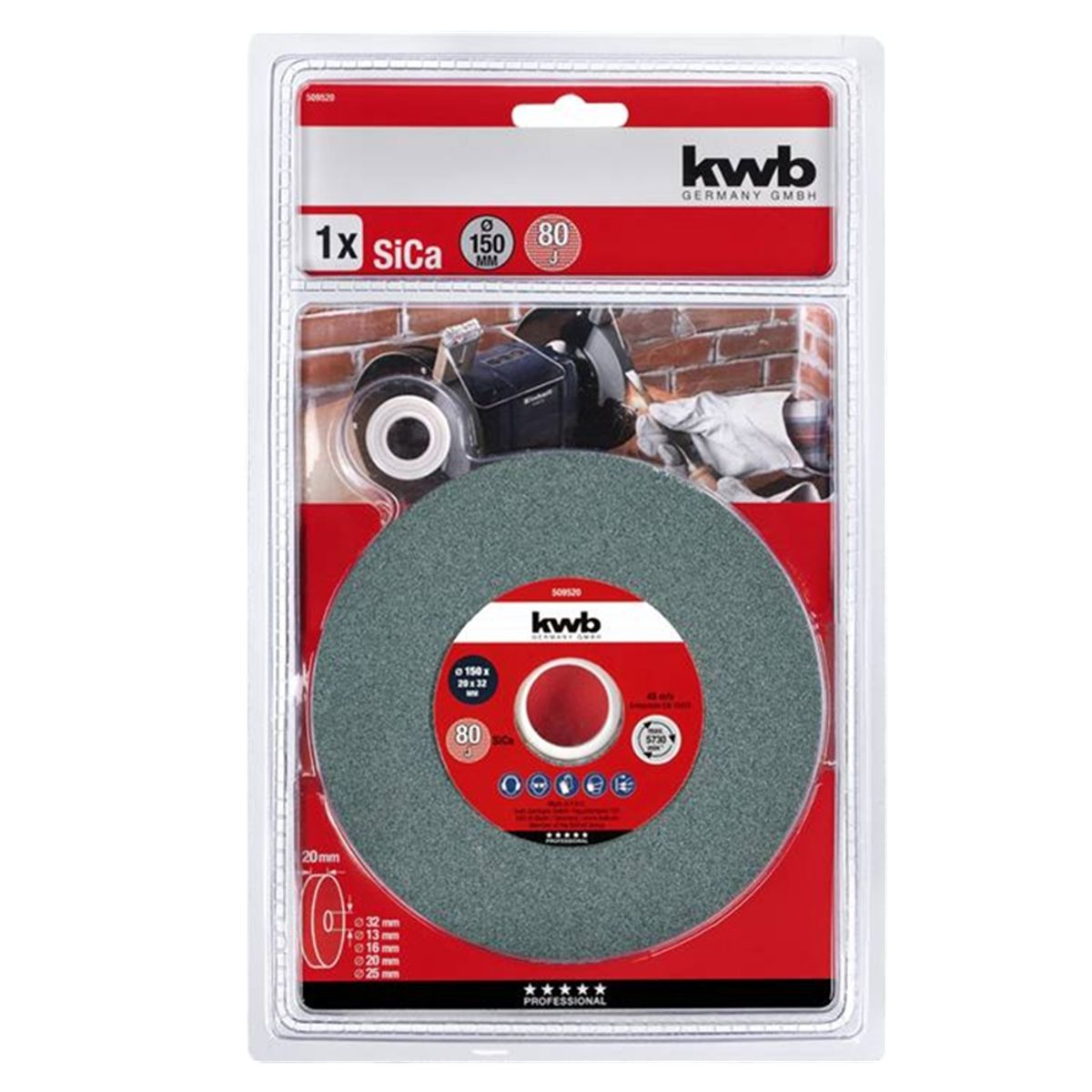 KWB - Piedra Para Esmeril De Banco 150x20x32mm Kwb 509520