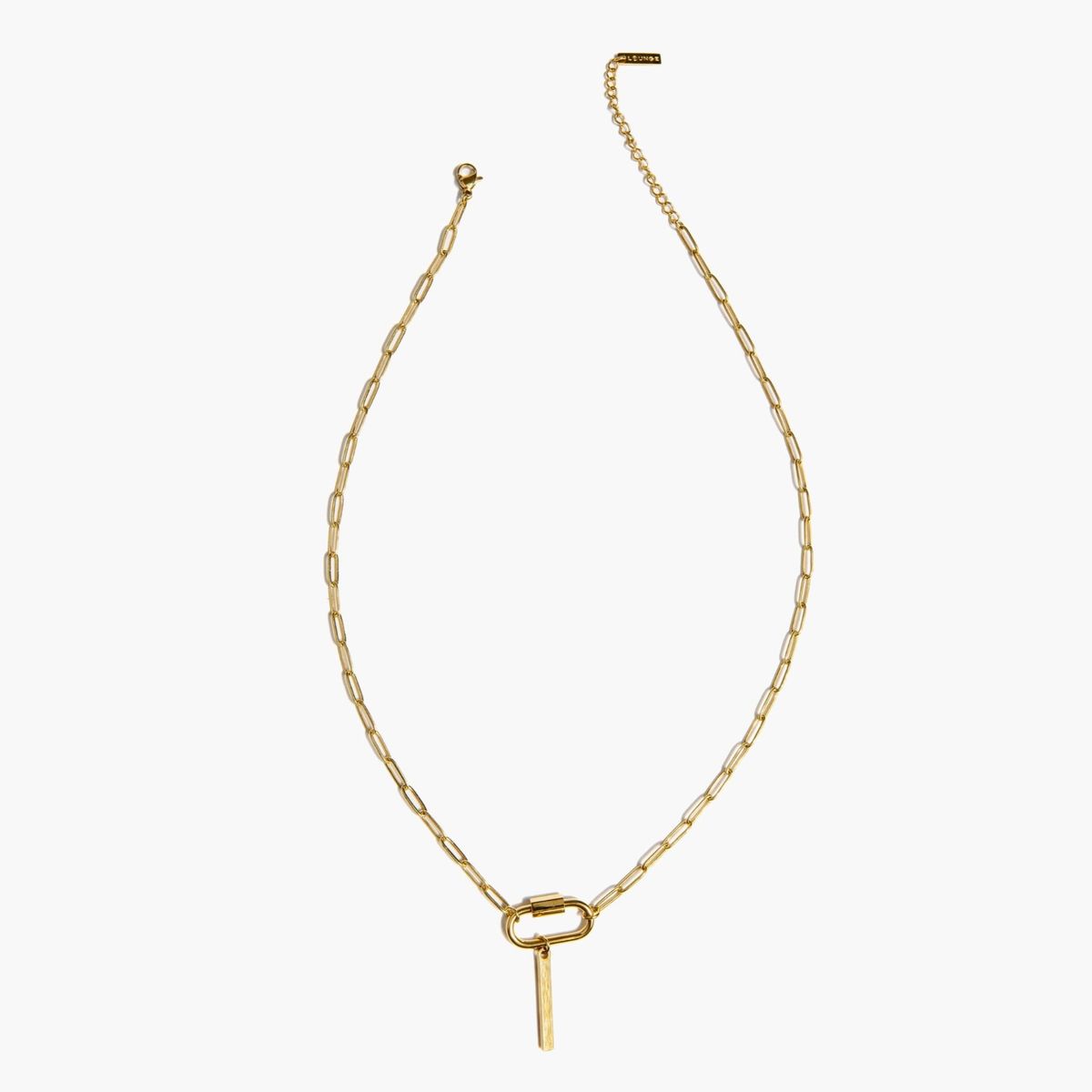 LOUNGE - Collar Mujer Broche Letra I Dorado LOUNGE