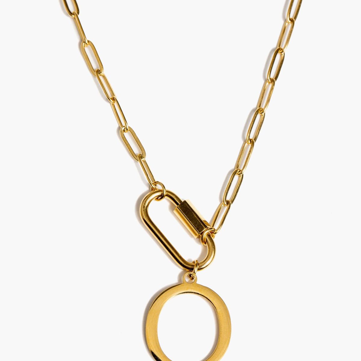 LOUNGE - Collar Mujer Broche Letra O Dorado LOUNGE