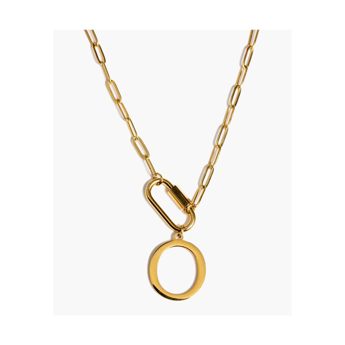 LOUNGE - Collar Mujer Broche Letra O Dorado LOUNGE