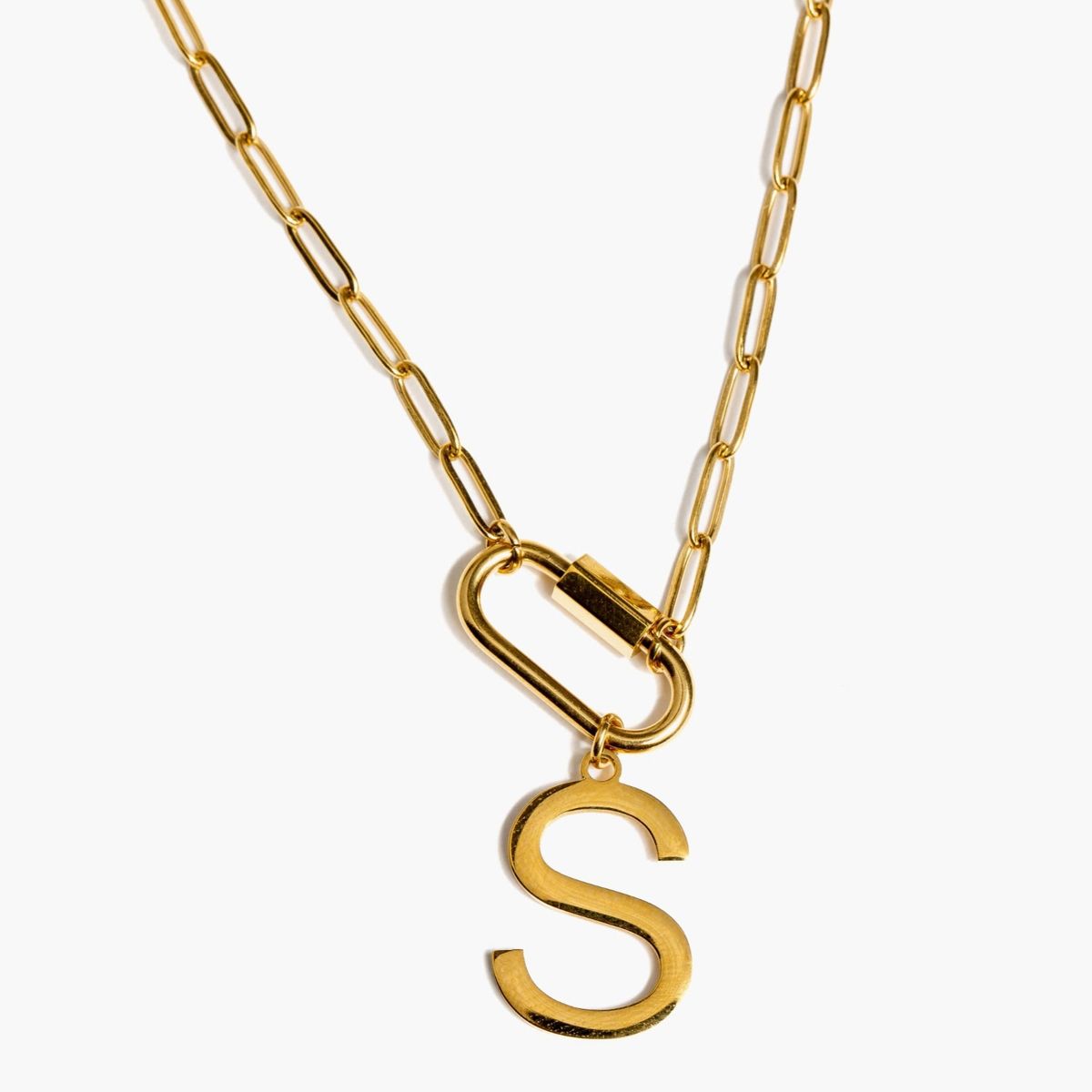 LOUNGE - Collar Mujer Broche Letra S Dorado LOUNGE