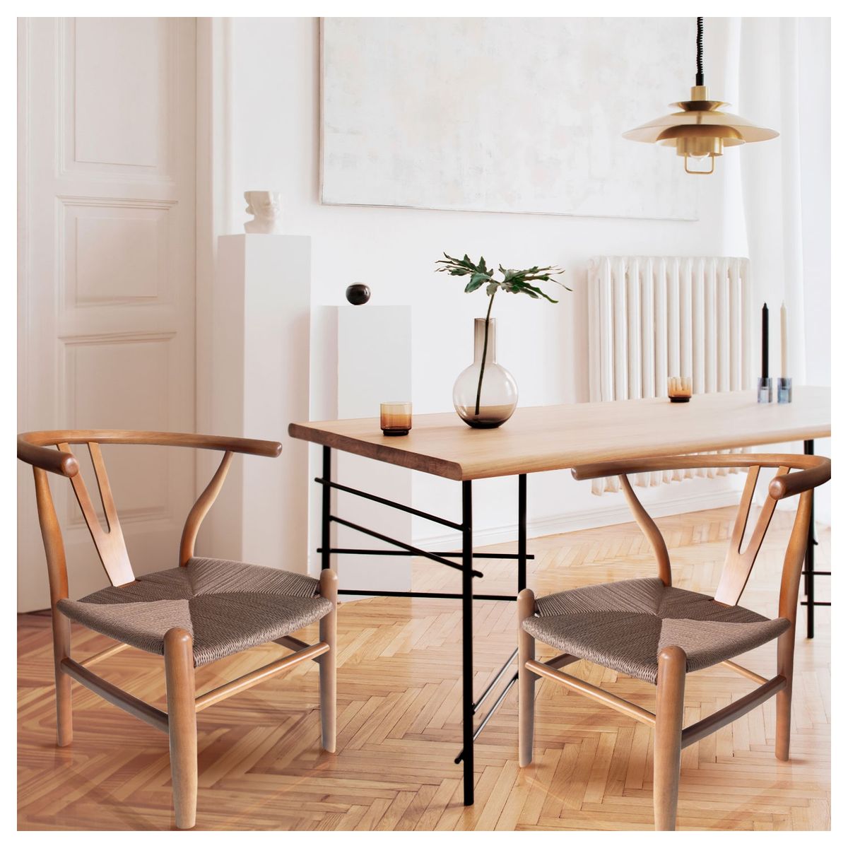 NOVAHUS - Pack 2 Silla comedor Whishbon Madera