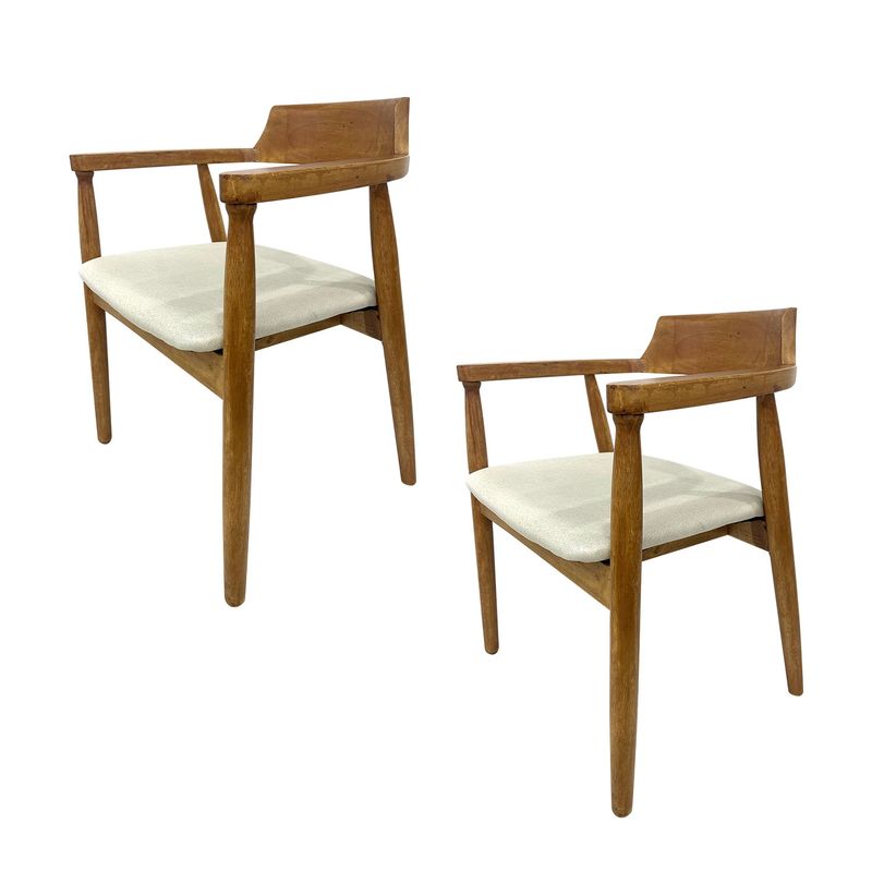 NOVAHUS - Pack 2 Sillas de Comedor Nusa Café