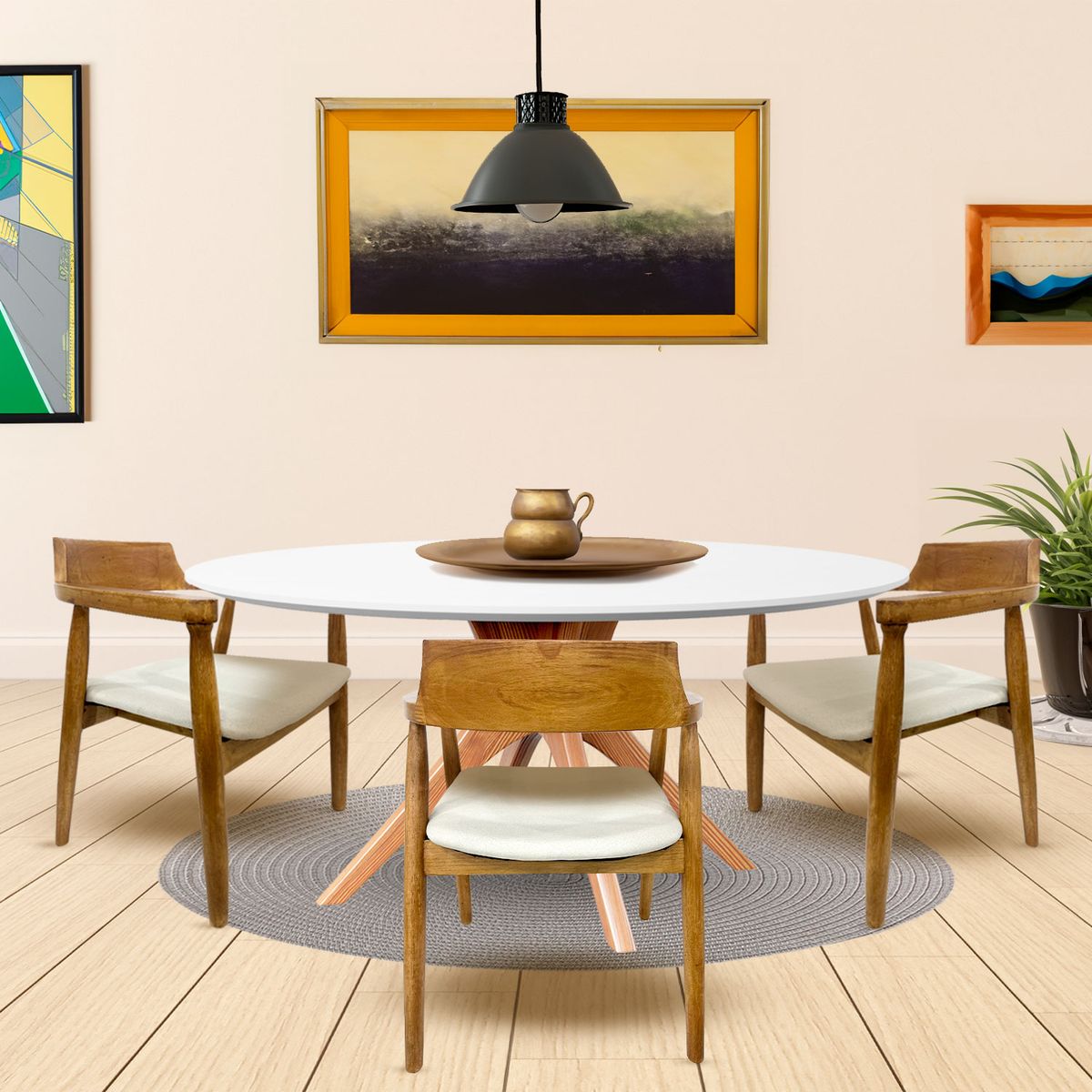 NOVAHUS - Pack 2 Sillas de Comedor Nusa Café