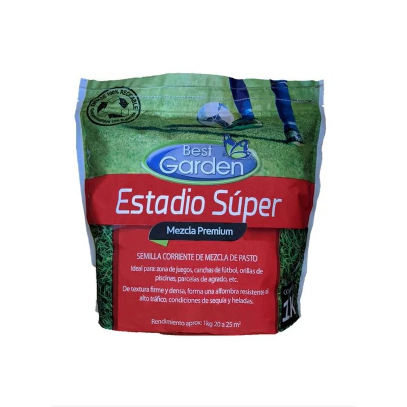 FRANAFOR - Semilla Césped Estadio Súper Mezcla Pasto Premium 1 Kg