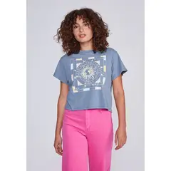 SIOUX - Polera Mujer Protect Planet Celeste