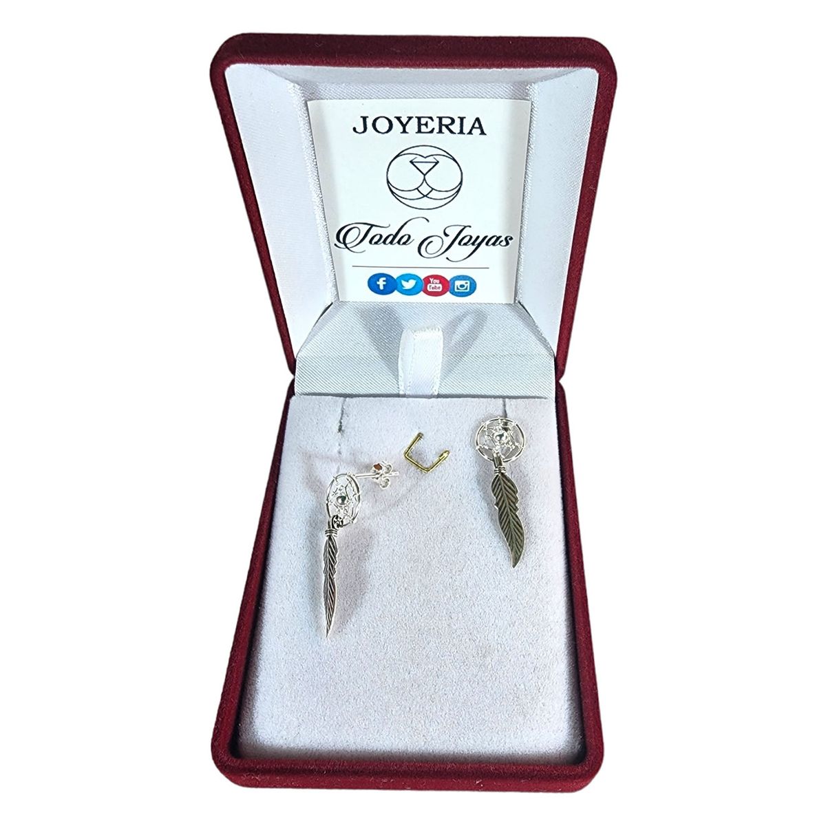 TODOJOYAS - Aros Plata 925 Atrapa Sueños Pasador