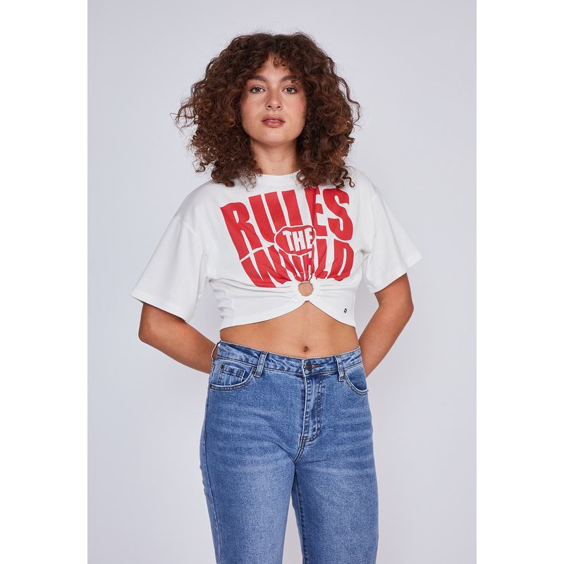 SIOUX - Polera Mujer Rules Crudo Sioux