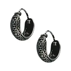 TODOJOYAS - Aros Plata 925 Mini Argolla Etnico 12mm