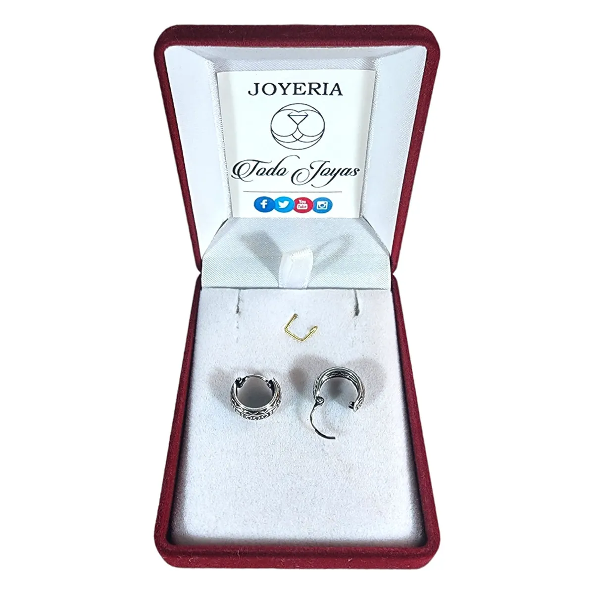 TODOJOYAS - Aros Plata 925 Mini Argolla Etnico 12mm