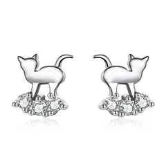TODOJOYAS - Aros Plata 925 Mini Gatitos