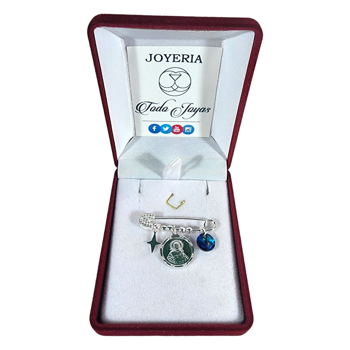 TODOJOYAS - Prendedor Plata 925 Sagrado Corazon de Jesus