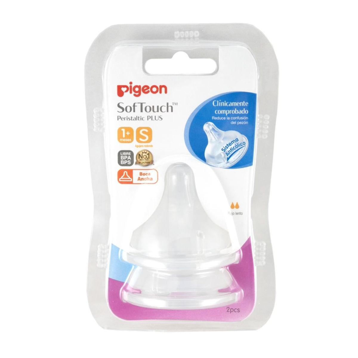 PIGEON - Chupete de repuesto softouch PIGEON talla S 2un