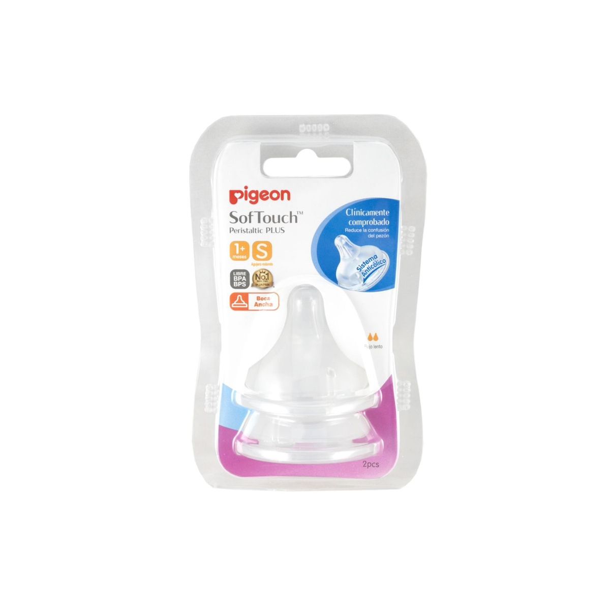 PIGEON - Chupete de repuesto softouch PIGEON talla S 2un