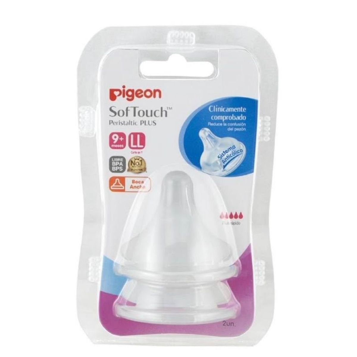 PIGEON - Chupete de repuesto softouch PIGEON talla LL 2un