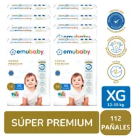 Emubaby Premium XG x8 paquetes 112 pañales