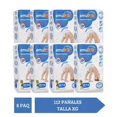 GENERICO - Emubaby Premium XG x8 paquetes 112 pañales