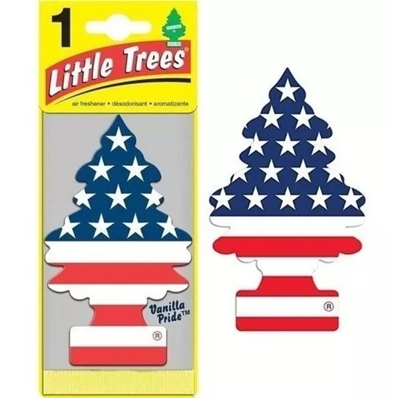 LITTLE TREES - SET DE 4 Pino Aromatizante LITTLE TREES Vainilla Pride EEUU
