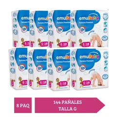 EMUBABY - Premium G x8 paquetes 144 pañales
