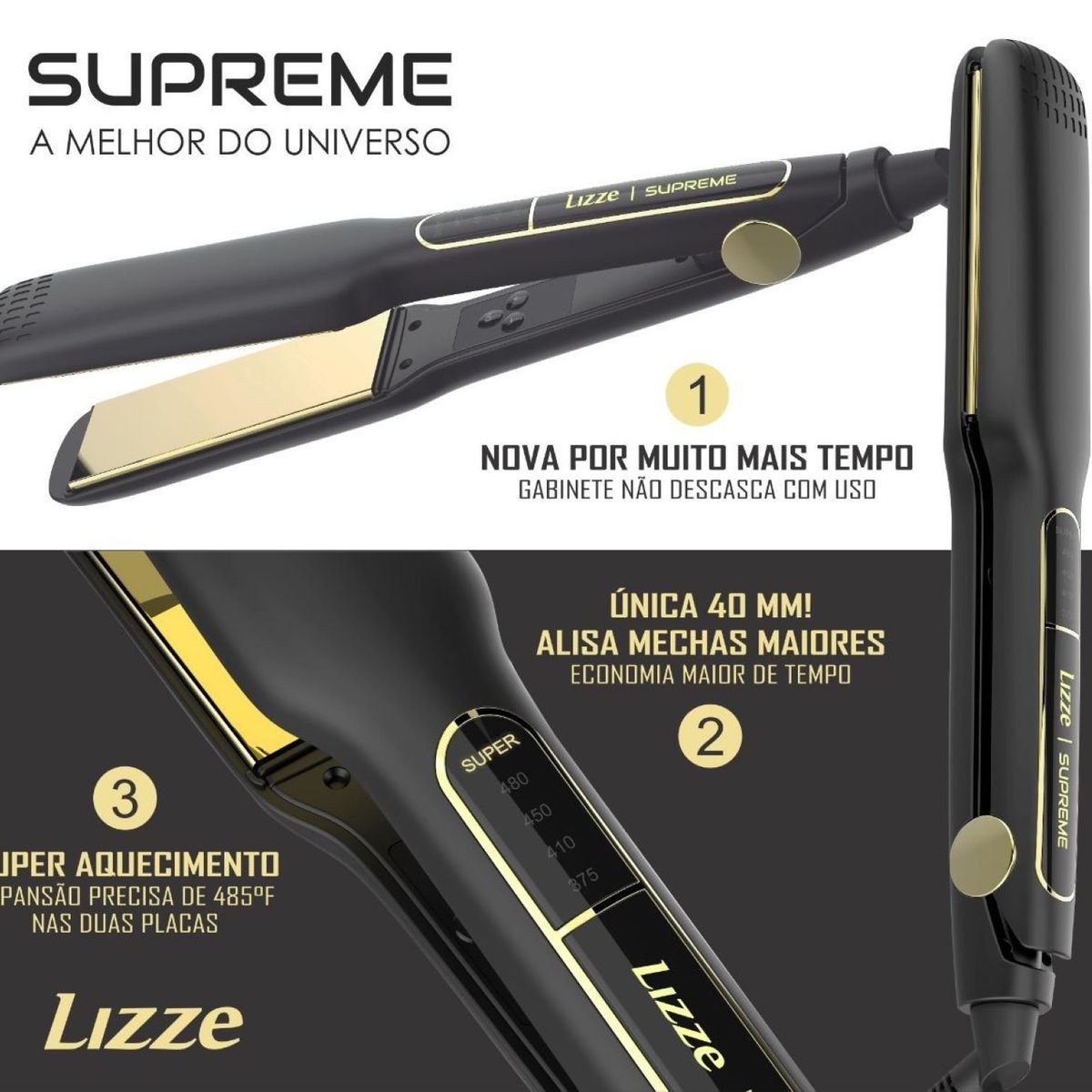 LIZZE - Plancha Lizze Supreme 485°F  Kit De Limpieza.