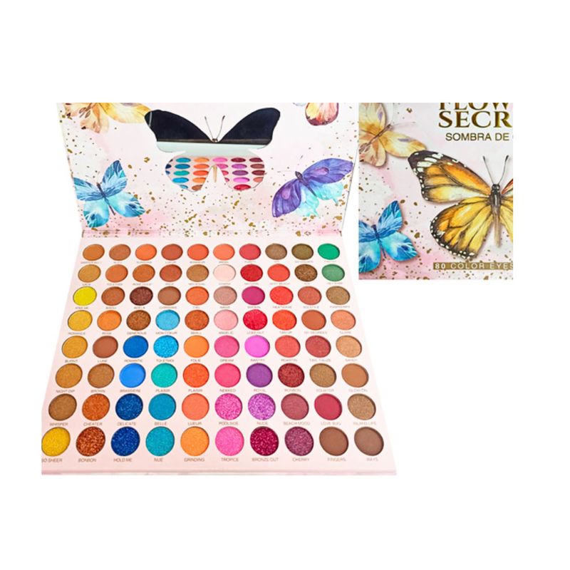 GENERICO - Paleta De Sombras 80 Colores Butterfly.