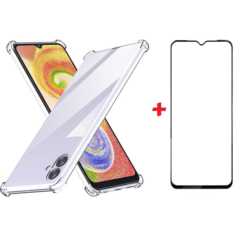 GENERICO - Carcasa Transparente Para Samsung A04e Con Lamina Completa