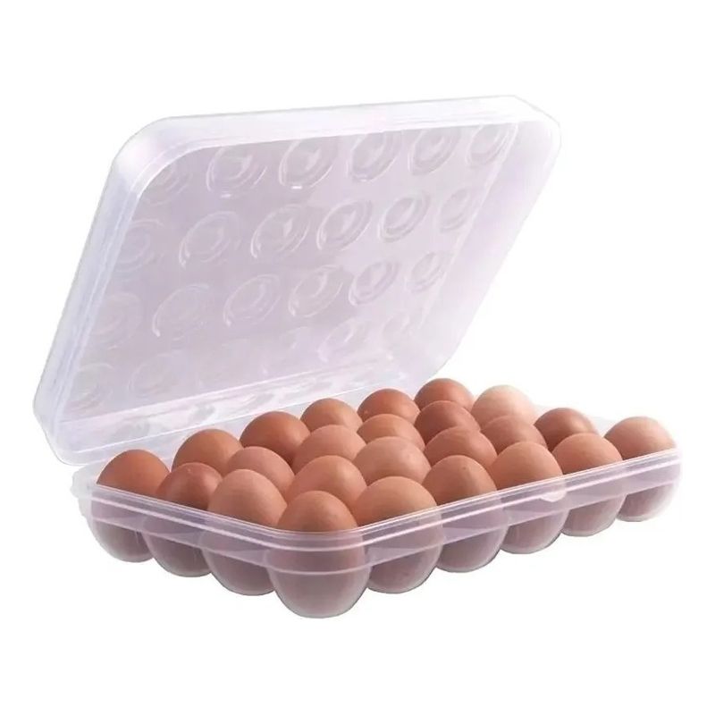 U BUY - Huevera Organizador De Huevos Bandeja Para 24 Huevos C/ Tapa