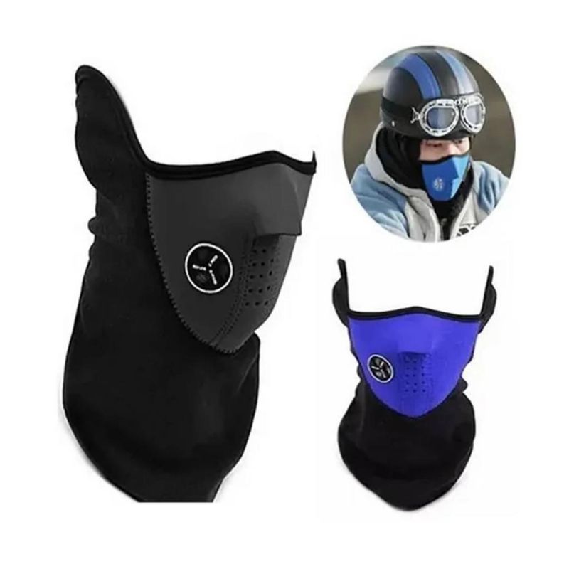 GENERICO - Mascara Termica Neopreno Con Cuello Polar Bici Moto